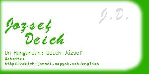 jozsef deich business card
